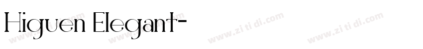 Higuen Elegant字体转换